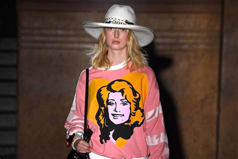 gucci dolly parton sweater|Gucci fashion show pays tribute to Dolly Parton .